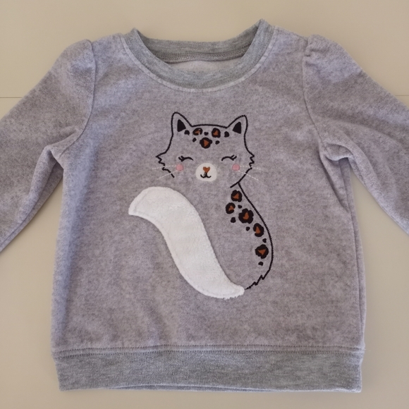 Carters Child of Mine Cat Fleece Sweater Infant Girls Size 18 Months - Picture 3 of 12